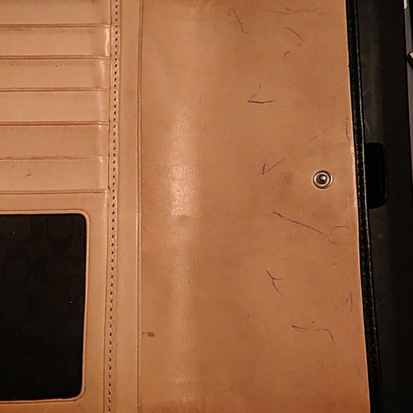 VTG Coach Soho Black Leather Trifold Large Buckle Buckle Front Wallet . - Picture 5 of 5